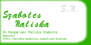 szabolcs maliska business card